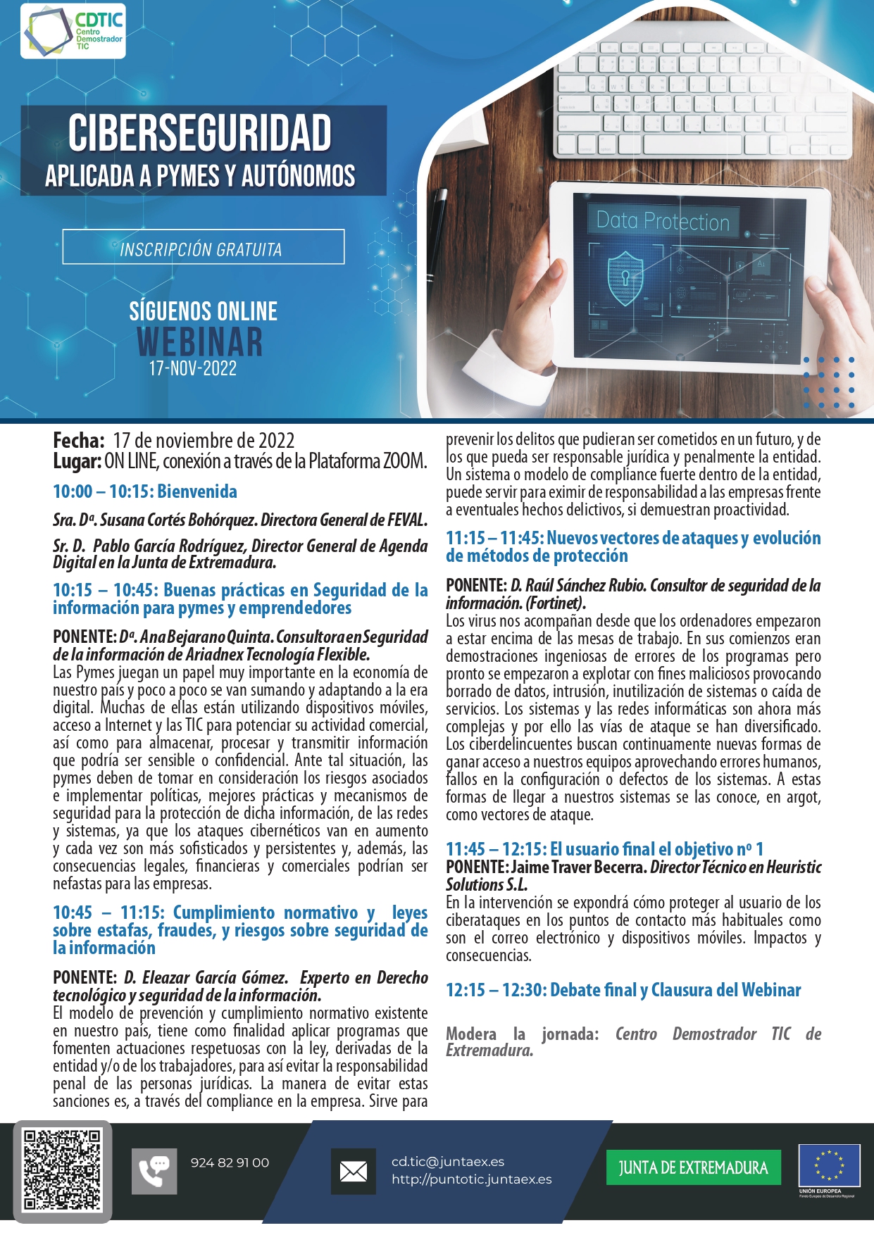 Ciberseguridad aplicada a pymes y autónomos